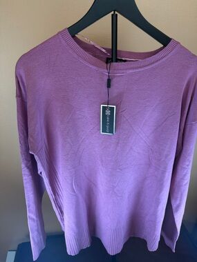 Cable & Gauge Lilac Crewneck Sweater